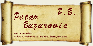 Petar Buzurović vizit kartica